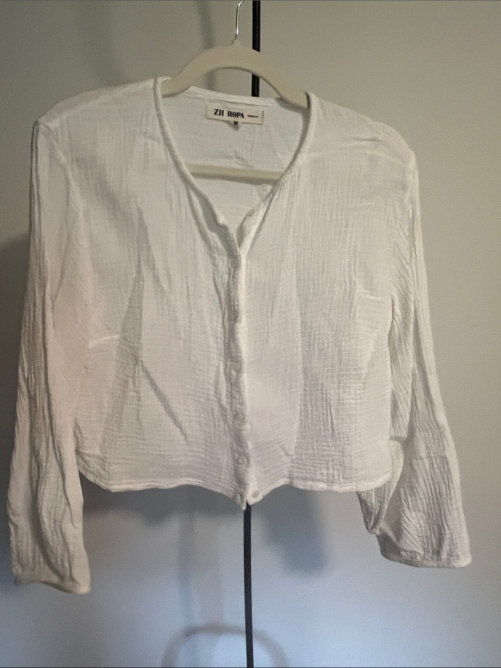 Zii Ropa Cropped Cotton Blouse